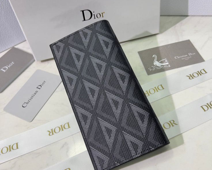 Dior diamond vertical long wallet